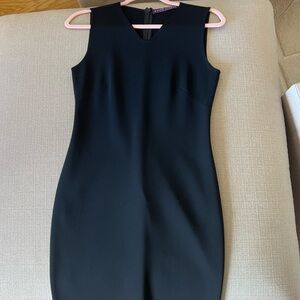 Ralph Lauren Purple Label Black Sleeveless Midi Sheath Dress